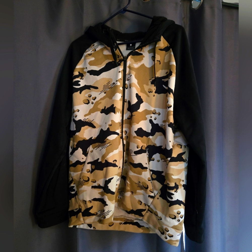 Nike Dri Fit Fleece Camo Full Zip Hoodie Jacket